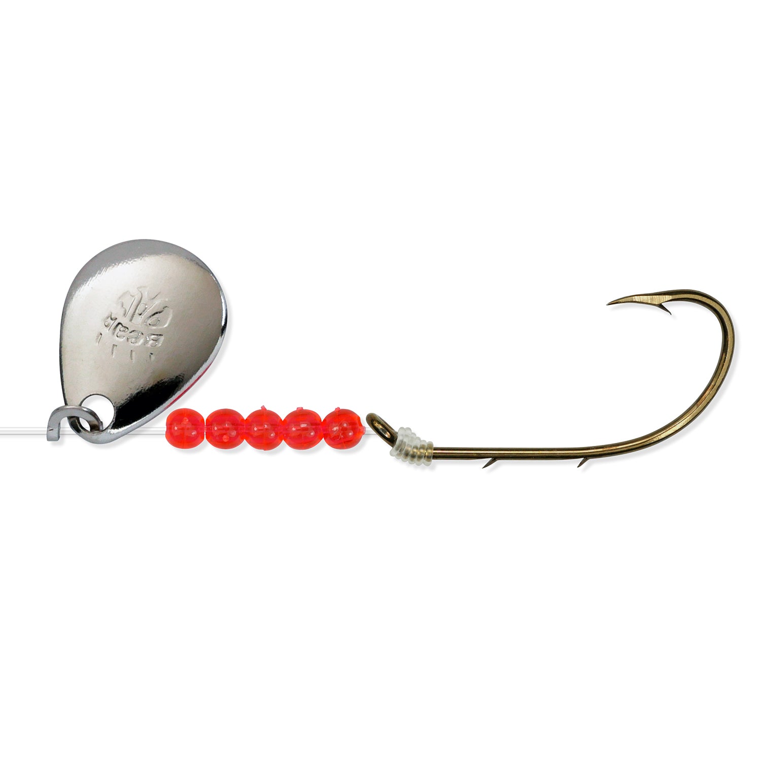 Bear Paw Bait Holder Flicker Snelled Hooks